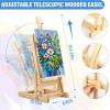 image122PCS Professional Painting SetArt Painting Supplies KitCanvas Painting Kit with Tabletop Wooden Easel72ColorsAcrylic Paint SetWatercolorOil Brushes CanvasesPainting Set for Kids Adults72Color