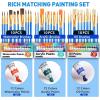 image122PCS Professional Painting SetArt Painting Supplies KitCanvas Painting Kit with Tabletop Wooden Easel72ColorsAcrylic Paint SetWatercolorOil Brushes CanvasesPainting Set for Kids Adults36Color