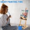 image122PCS Professional Painting SetArt Painting Supplies KitCanvas Painting Kit with Tabletop Wooden Easel72ColorsAcrylic Paint SetWatercolorOil Brushes CanvasesPainting Set for Kids Adults72Color