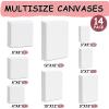 image14 Packs Stretched Canvas for Painting MultiSize 12x16 10x12 8x10 5x7 8x8 6x6 4x4 2 of Each Primed Blank Canvas for Oil Acrylic Paintfor Beginner Artist14Pack Canvas