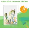 image14 Packs Stretched Canvases for Painting Multi Pack 11x14 944x12 8x10 5x7 4x4 Round Canvas with 8x810x102 of Each Blank Primed Canvas for Oil Paint Acrylic Paint for Beginners Artists6 Packs1Sizes 1620in