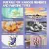 image14 Packs Stretched Canvases for Painting Multi Pack 11x14 944x12 8x10 5x7 4x4 Round Canvas with 8x810x102 of Each Blank Primed Canvas for Oil Paint Acrylic Paint for Beginners Artists10 Packs1Sizes 1216in