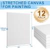 image14 Packs Stretched Canvases for Painting Multi Pack 11x14 944x12 8x10 5x7 4x4 Round Canvas with 8x810x102 of Each Blank Primed Canvas for Oil Paint Acrylic Paint for Beginners Artists12 Packs1Size 912in