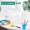 image14 Packs Stretched Canvases for Painting Multi Pack 11x14 944x12 8x10 5x7 4x4 Round Canvas with 8x810x102 of Each Blank Primed Canvas for Oil Paint Acrylic Paint for Beginners Artists40 Packs1Sizes 810in