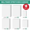 image3 Pack Canvases for Painting with Multi Pack 11x14 5x7 8x10 Painting Canvas for Oil ampamp Acrylic Paint18 Packs  6 Sizes 3 of Each