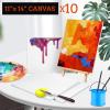 image30 Pack Canvases for Painting with 4x4 5x7 8x10 9x12 11x14 12x16 Painting Canvas for Oil ampamp Acrylic Paint11X14IN 10 Packs