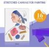 image30 Pack Canvases for Painting with 4x4 5x7 8x10 9x12 11x14 12x16 Painting Canvas for Oil ampamp Acrylic Paint12X16IN 16 Packs