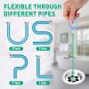image50 Inch Snake Drain Hair Removal Tool9 PCS Metal with Nylon Coating Drains Snakes Hair Drain Clog RemoverDrain Cleaner ToolDrains Snake for ShowerBathtubKitchen Pipes Blocked