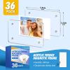 imageESRICH 12 PackAcrylic Fridge Magnetic Frame Mini Picture Frames Double Sided Photo Magnet Frames for RefrigeratorMini Clear Picture Frame Gifts 236 x 354Inch36pack