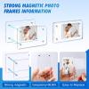 imageESRICH 12 PackAcrylic Fridge Magnetic Frame Mini Picture Frames Double Sided Photo Magnet Frames for RefrigeratorMini Clear Picture Frame Gifts 236 x 354Inch12pack