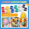 imageESRICH 20 Set Mini Canvas Painting Kit Minis Acrylic Paint Set Valentines Day Gifts44in Stretched Canvas with Easel Acrylic PaintsBrushesPaletteMini Easel Canvas for Kids Adults Painting Party8 set 55