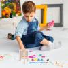 imageESRICH 20 Set Mini Canvas Painting Kit Minis Acrylic Paint Set Valentines Day Gifts44in Stretched Canvas with Easel Acrylic PaintsBrushesPaletteMini Easel Canvas for Kids Adults Painting Party5 set 44