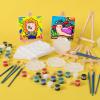 imageESRICH 20 Set Mini Canvas Painting Kit Minis Acrylic Paint Set Valentines Day Gifts44in Stretched Canvas with Easel Acrylic PaintsBrushesPaletteMini Easel Canvas for Kids Adults Painting Party5 set 44
