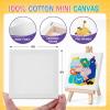 imageESRICH 20 Set Mini Canvas Painting Kit Minis Acrylic Paint Set Valentines Day Gifts44in Stretched Canvas with Easel Acrylic PaintsBrushesPaletteMini Easel Canvas for Kids Adults Painting Party5 set 44