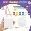imageESRICH 20 Set Mini Canvas Painting Kit Minis Acrylic Paint Set Valentines Day Gifts44in Stretched Canvas with Easel Acrylic PaintsBrushesPaletteMini Easel Canvas for Kids Adults Painting Party30 set 44