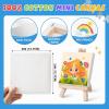 imageESRICH 20 Set Mini Canvas Painting Kit Minis Acrylic Paint Set Valentines Day Gifts44in Stretched Canvas with Easel Acrylic PaintsBrushesPaletteMini Easel Canvas for Kids Adults Painting Party8 set 55