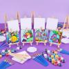 imageESRICH 20 Set Mini Canvas Painting Kit Minis Acrylic Paint Set Valentines Day Gifts44in Stretched Canvas with Easel Acrylic PaintsBrushesPaletteMini Easel Canvas for Kids Adults Painting Party30 set 44