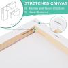 imageESRICH 4 Pack Stretched Canvas for Painting with 9x12 5x7 4x4 3x3 Primed AcidFree Cotton Blank Canvases for Painting Painting Canvas for Oil ampamp Acrylic Paint8x8in16P