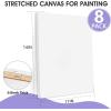 imageESRICH 4 Pack Stretched Canvas for Painting with 9x12 5x7 4x4 3x3 Primed AcidFree Cotton Blank Canvases for Painting Painting Canvas for Oil ampamp Acrylic Paint11x14in8P