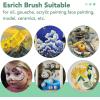 imageESRICH Acrylic Paint Brushes Set 16 Packs 160 Pcs Nylon Brush Head Suitable for Acrylic Oil WatercolorRock Body Face Nail ArtPerfect Suit of Art Painting Best Gift for Kids Adult DrawingGreen