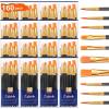 imageESRICH Acrylic Paint Brushes Set 16 Packs 160 Pcs Nylon Brush Head Suitable for Acrylic Oil WatercolorRock Body Face Nail ArtPerfect Suit of Art Painting Best Gift for Kids Adult DrawingBlack