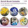 imageESRICH Acrylic Paint Brushes Set 16 Packs 160 Pcs Nylon Brush Head Suitable for Acrylic Oil WatercolorRock Body Face Nail ArtPerfect Suit of Art Painting Best Gift for Kids Adult DrawingPurple