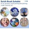 imageESRICH Acrylic Paint Brushes Set 16 Packs 160 Pcs Nylon Brush Head Suitable for Acrylic Oil WatercolorRock Body Face Nail ArtPerfect Suit of Art Painting Best Gift for Kids Adult DrawingBlue