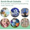 imageESRICH Acrylic Paint Brushes Set 16 Packs 160 Pcs Nylon Brush Head Suitable for Acrylic Oil WatercolorRock Body Face Nail ArtPerfect Suit of Art Painting Best Gift for Kids Adult DrawingGreen