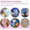 imageESRICH Acrylic Paint Brushes Set 16 Packs 160 Pcs Nylon Brush Head Suitable for Acrylic Oil WatercolorRock Body Face Nail ArtPerfect Suit of Art Painting Best Gift for Kids Adult DrawingPink
