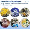 imageESRICH Acrylic Paint Brushes Set 16 Packs 160 Pcs Nylon Brush Head Suitable for Acrylic Oil WatercolorRock Body Face Nail ArtPerfect Suit of Art Painting Best Gift for Kids Adult DrawingBlue