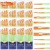 imageESRICH Acrylic Paint Brushes Set 16 Packs 160 Pcs Nylon Brush Head Suitable for Acrylic Oil WatercolorRock Body Face Nail ArtPerfect Suit of Art Painting Best Gift for Kids Adult DrawingGreen