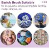 imageESRICH Acrylic Paint Brushes Set 16 Packs 160 Pcs Nylon Brush Head Suitable for Acrylic Oil WatercolorRock Body Face Nail ArtPerfect Suit of Art Painting Best Gift for Kids Adult DrawingPurple