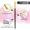 imageESRICH Acrylic Paint Brushes Set8Packs 80 Pcs Nylon Paintbrushes Head Suitable for Acrylic Oil Watercolor Rock Body Face Nail Art Perfect Suit of Art Painting Best Gift for Kids Adult DrawingBlack