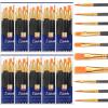 imageESRICH Acrylic Paint Brushes Set8Packs 80 Pcs Nylon Paintbrushes Head Suitable for Acrylic Oil Watercolor Rock Body Face Nail Art Perfect Suit of Art Painting Best Gift for Kids Adult DrawingBlack