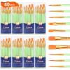 imageESRICH Acrylic Paint Brushes Set8Packs 80 Pcs Nylon Paintbrushes Head Suitable for Acrylic Oil Watercolor Rock Body Face Nail Art Perfect Suit of Art Painting Best Gift for Kids Adult DrawingGreen
