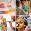 imageESRICH Acrylic Paint Brushes Set8Packs 80 Pcs Nylon Paintbrushes Head Suitable for Acrylic Oil Watercolor Rock Body Face Nail Art Perfect Suit of Art Painting Best Gift for Kids Adult DrawingBlue