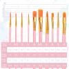 imageESRICH Acrylic Paint Brushes Set8Packs 80 Pcs Nylon Paintbrushes Head Suitable for Acrylic Oil Watercolor Rock Body Face Nail Art Perfect Suit of Art Painting Best Gift for Kids Adult DrawingPink