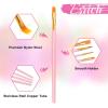 imageESRICH Acrylic Paint Brushes Set8Packs 80 Pcs Nylon Paintbrushes Head Suitable for Acrylic Oil Watercolor Rock Body Face Nail Art Perfect Suit of Art Painting Best Gift for Kids Adult DrawingPink