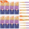 imageESRICH Acrylic Paint Brushes Set8Packs 80 Pcs Nylon Paintbrushes Head Suitable for Acrylic Oil Watercolor Rock Body Face Nail Art Perfect Suit of Art Painting Best Gift for Kids Adult DrawingPurple