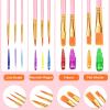 imageESRICH Acrylic Paint Brushes Set8Packs 80 Pcs Nylon Paintbrushes Head Suitable for Acrylic Oil Watercolor Rock Body Face Nail Art Perfect Suit of Art Painting Best Gift for Kids Adult DrawingPink