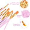 imageESRICH Acrylic Paint Brushes Set8Packs 80 Pcs Nylon Paintbrushes Head Suitable for Acrylic Oil Watercolor Rock Body Face Nail Art Perfect Suit of Art Painting Best Gift for Kids Adult DrawingPink