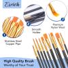 imageESRICH Acrylic Paint Brushes Set8Packs 80 Pcs Nylon Paintbrushes Head Suitable for Acrylic Oil Watercolor Rock Body Face Nail Art Perfect Suit of Art Painting Best Gift for Kids Adult DrawingBlack