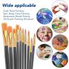 imageESRICH Acrylic Paint Brushes Set8Packs 80 Pcs Nylon Paintbrushes Head Suitable for Acrylic Oil Watercolor Rock Body Face Nail Art Perfect Suit of Art Painting Best Gift for Kids Adult DrawingBlack