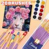 imageESRICH Acrylic Paint Brushes Set8Packs 80 Pcs Nylon Paintbrushes Head Suitable for Acrylic Oil Watercolor Rock Body Face Nail Art Perfect Suit of Art Painting Best Gift for Kids Adult DrawingPurple