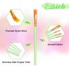 imageESRICH Acrylic Paint Brushes Set8Packs 80 Pcs Nylon Paintbrushes Head Suitable for Acrylic Oil Watercolor Rock Body Face Nail Art Perfect Suit of Art Painting Best Gift for Kids Adult DrawingGreen