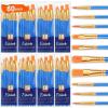 imageESRICH Acrylic Paint Brushes Set8Packs 80 Pcs Nylon Paintbrushes Head Suitable for Acrylic Oil Watercolor Rock Body Face Nail Art Perfect Suit of Art Painting Best Gift for Kids Adult DrawingBlue