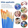 imageESRICH Acrylic Paint Brushes Set8Packs 80 Pcs Nylon Paintbrushes Head Suitable for Acrylic Oil Watercolor Rock Body Face Nail Art Perfect Suit of Art Painting Best Gift for Kids Adult DrawingBlue