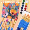 imageESRICH Acrylic Paint Brushes Set8Packs 80 Pcs Nylon Paintbrushes Head Suitable for Acrylic Oil Watercolor Rock Body Face Nail Art Perfect Suit of Art Painting Best Gift for Kids Adult DrawingBlue
