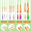 imageESRICH Acrylic Paint Brushes Set8Packs 80 Pcs Nylon Paintbrushes Head Suitable for Acrylic Oil Watercolor Rock Body Face Nail Art Perfect Suit of Art Painting Best Gift for Kids Adult DrawingGreen