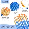 imageESRICH Acrylic Paint Brushes Set8Packs 80 Pcs Nylon Paintbrushes Head Suitable for Acrylic Oil Watercolor Rock Body Face Nail Art Perfect Suit of Art Painting Best Gift for Kids Adult DrawingBlue